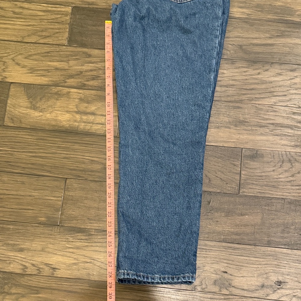 L.L. Bean Blue Original Fit with Plaid Cuffs - Picture 4 of 6